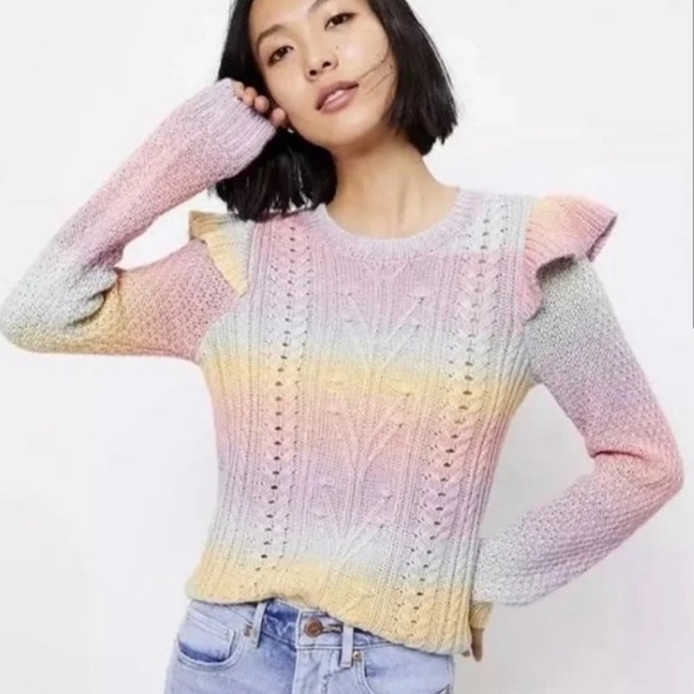 LOFT Rainbow Sweater